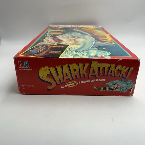 Milton Bradley 1988 SHARK ATTACK Juego de Mesa Motorizado Completo Coleccionable LEER - Imagen 11 de 13
