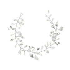 Handmade Crystal Pearls Hair Vine Elegant Bridal Headpiece for Women and Girls