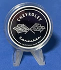 1oz Silver Round Coin Chevrolet Corvette Flags .999