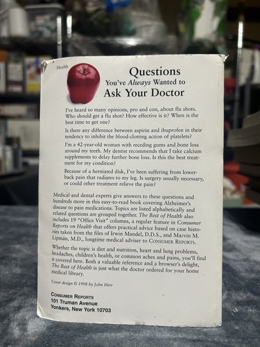 The Best Of Health - Consumer Reports (Paperback, 2000) in Very Good Condition - Foto 2 di 2