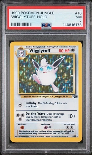 1999 POKEMON JUNGLE #16 WIGGLYTUFF-HOLO PSA 7