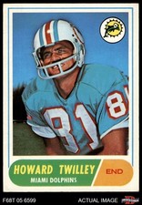 1968 Topps #39 Howard Twilley Dolphins RC Tulsa 4.5 - VG/EX+