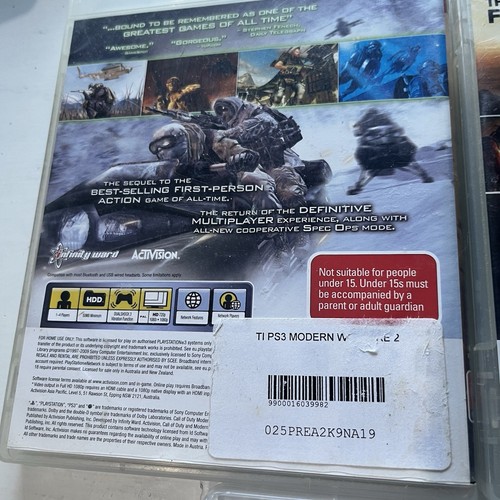 Call of Duty Modern Warfare 2, COD Black Ops & God Of War 3 PS3 PlayStation x 3 - Picture 4 of 15