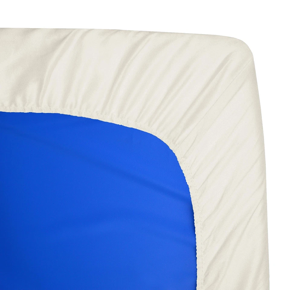 Paquete de 10 sábanas ajustables 100 % algodón percal para siestas con esquinas elásticas, 24" x... Foto 3 de 4