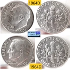 Vintage 1964D⌛US Mint Silver Roosevelt Dimes🪙As Depicted🪙Last Year Silver