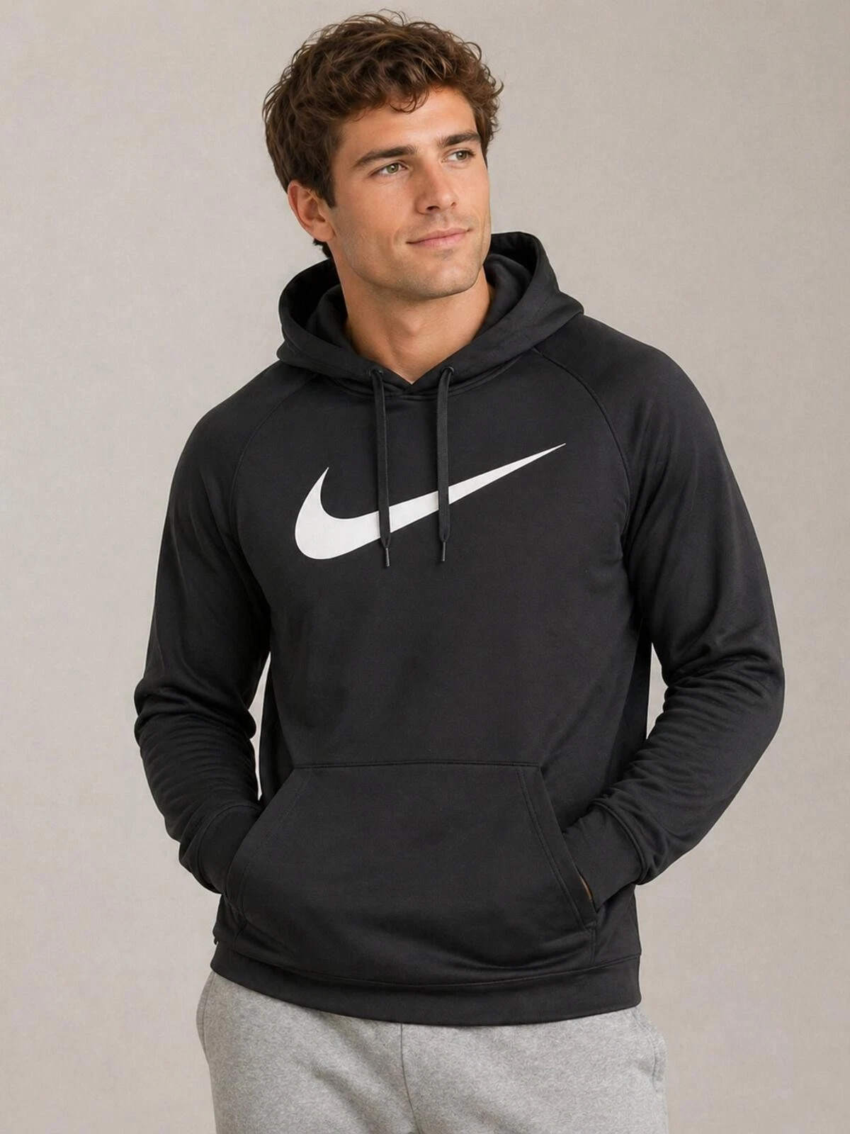 Nike Therma-Fit Black Hoodie Sweatshirt Medium