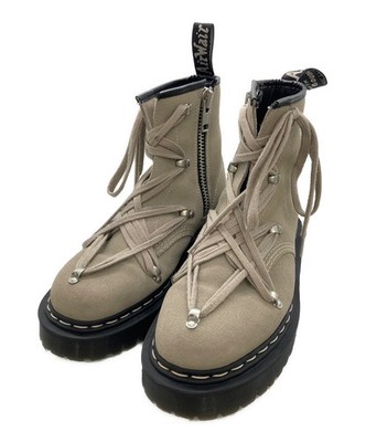 Dr. Martens x Rick Owens collaboration suede lace-up shoes/ gray/ size: UK7