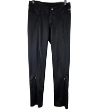 Kerrits Black Riding Breeches M Knee Patch Equestrian Ankle Zip Pants Utility 