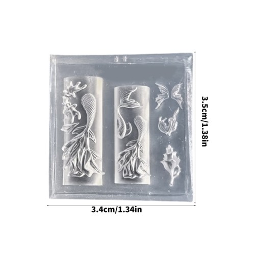 Mermaids Tail Shape Small Accessories Mold Nails Decorative Moulds for Manicure - Picture 8 of 8