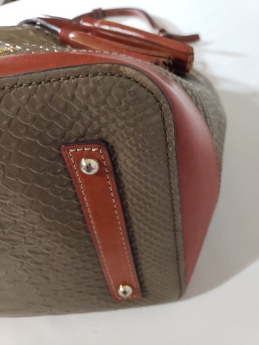 Bolso de Hombro Dooney Bourke Caldwell Cordón Cubo Cuero Pitón Repujado* - Imagen 4 de 7