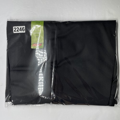 Dickies Men's Flat Front-Slim Fit-Pants Flex Straight Leg Black Color Size 38x30 - Picture 12 of 12