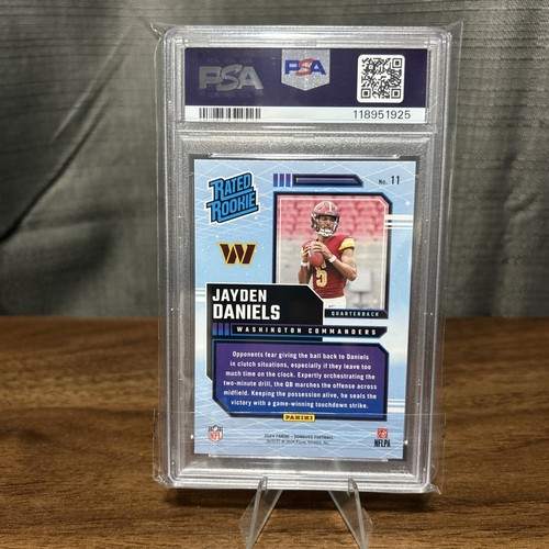2024 Panini Donruss Jayden Daniels Rated Rookies Retro Mint PSA 9 Commanders - Bild 2 von 2
