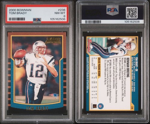 2000 Bowman Tom Brady #236 Rookie RC PSA 8 Sharp Card! Freshly Graded! - Picture 3 of 3