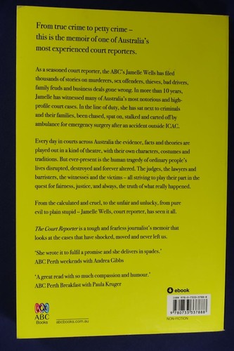 THE COURT REPORTER Jamelle Wells AUSTRALIAN TRUE CRIME ABC JOURNALIST BIO Book - Picture 2 of 12