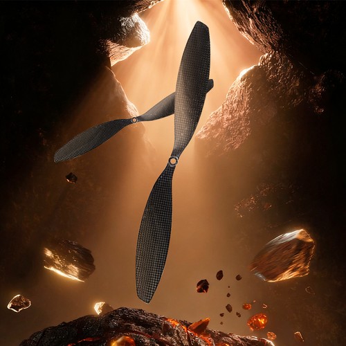 1Pair Gemfan Carbon Fiber 14Inch Propeller 14x7 for RC Electric Model Airplane - Picture 3 of 14