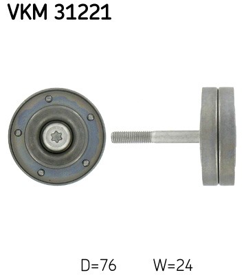 Centre SKF SWEDEN VKM 31221 Deflection/Guide Pulley, V-ribbed belt for SEAT,SKOD
