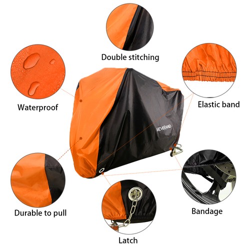 Motorcycle Cover Waterproof XXXL For Harley Davidson Heavy Duty UV Snow Storage - Picture 2 of 20