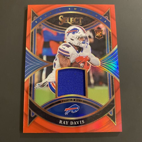 2024 Panini Select - Rookie Swatches Ray Davis #RS-RDS Red Prizm (RC) - Bills