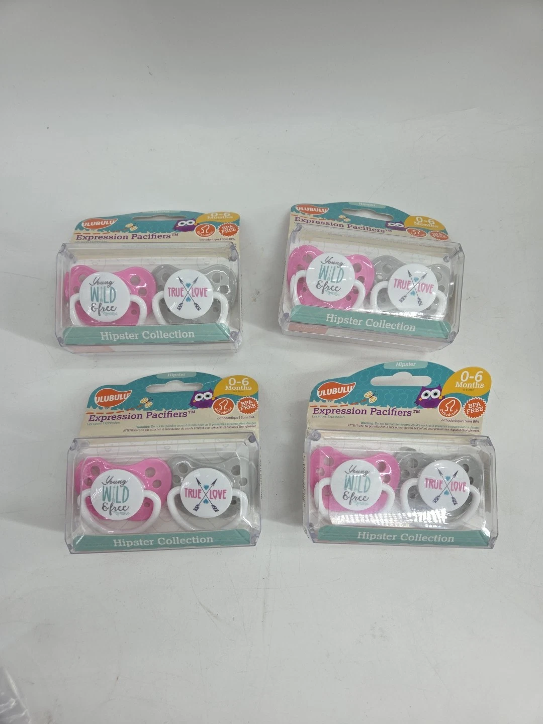 (Lot Of 4) Expression Baby Pacifiers Hipster Collection (0-6) months
Opens in a new window or tab