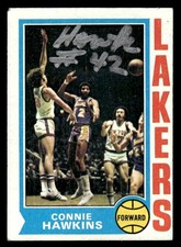 1974 Topps Basketball #104 Connie Hawkins Signed Autograph (no COA)