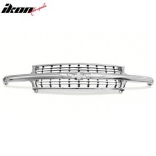 Fits 99-06 Silverado 1500 Hd Suburban Tahoe Chrome Oe Style Front Bumper Grille