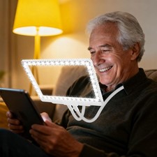 NZQXJXZ 5X Hands Free Magnifying Glass with Light and Stand 43 Ultra-Bright LED,