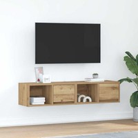 Tv-Schr?Nke 2 Stk. Artisan-Eiche 60X31X25,5 Cm Holzwerkstoff