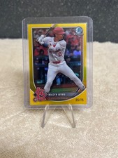 2025 Bowman Chrome Masyn Winn Yellow Refractor /75 Cardinals