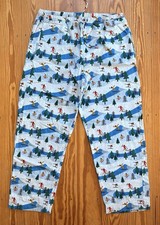 Men s Unisex Hanna Andersson Ski Skier Winter Sleep Lounge Pants size L Large
