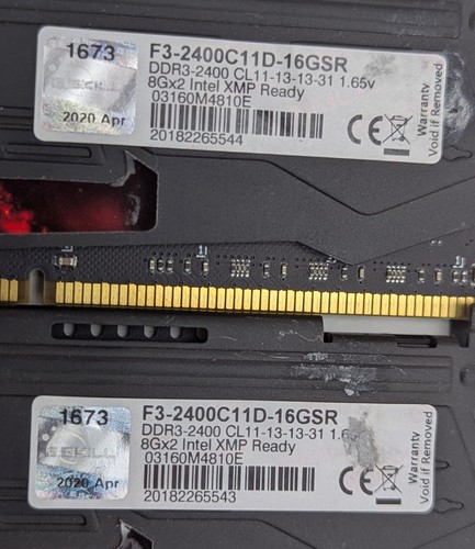 G. SKILL Sniper 16GB Kit (2x8GB) DDR3 2400MHz PC3-19200 RAM (F3-2400C11D-16GSR) - Picture 6 of 6