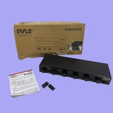 Pyle PLSHVC612 6 Channel High Power Stereo Speaker w/ Volume Control Black (AR)