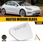 Mirror Glass Replacement For 2017-2022 2023 Tesla Model 3 Heated 1PC Right Side