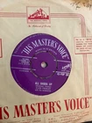 Elvis Presley. All Shook up. .   7” vinyl.  1957. HMV.  records. Silver