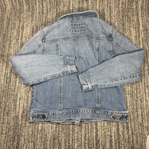 Giacca donna Ann Taylor Loft classica denim media con bottoni blu chiaro lavaggio XS - Foto 4 di 10