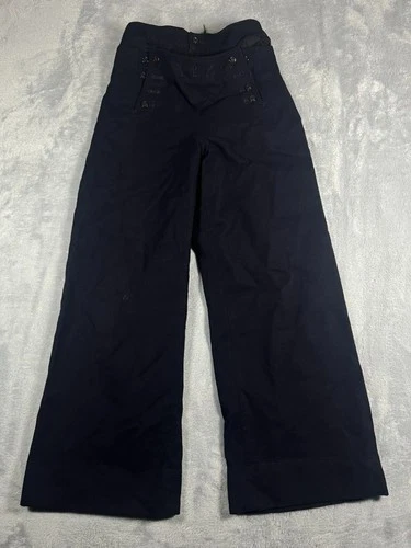 Vintage WWII uniform pants USN sailor 28x29 flannel wool BELL BOTTOM Military 31