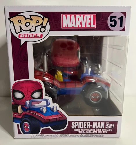 VAULDADO Marvel Spider-Man con Spider Mobile Funko Pop! Paseos #51