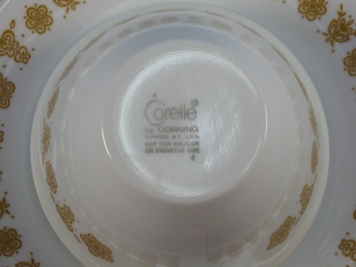 Corelle Butterfly Gold Coffee Tea Cups and Saucers Hook handle, Set of 3 Vintage - Picture 10 of 10