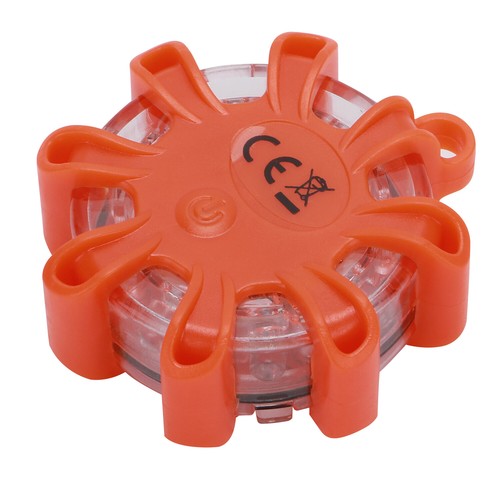 4x LED Road Flares Emergency Disc Safety Light Flashing Roadside Beacon Warning - Imagen 11 de 14