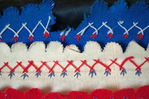 ANTIQUE 1880 CRAZY QUILT HAND STITCHED EMBROIDERED WITH RAISED FLOWERS 92-1/2" - Picture 19 of 20