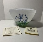 Vintage Kosta Boda Artist Signed Glass Bowl 3.75" Certificate Of Authentication