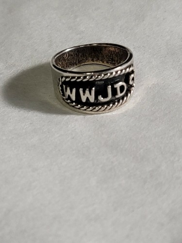 Vintage WWJD Sterling Silver Ring Size 4.5