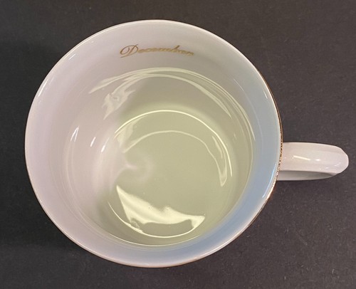 Taza de café acanalada original Bohemia flor del mes borde dorado blanco elige 1 - Imagen 5 de 49