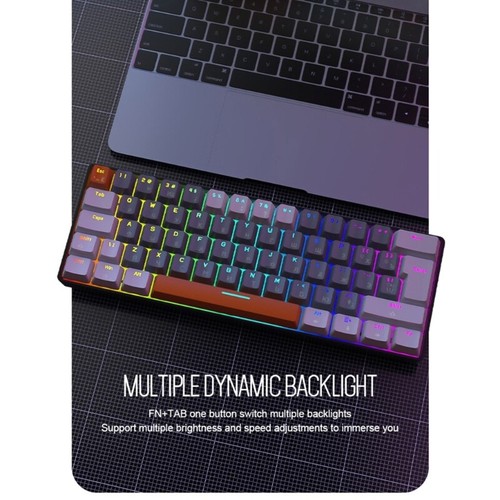T60 Russian Mechanical Gaming Keyboard Type-C Wired Russian Keyboard Luminous - Picture 5 of 16
