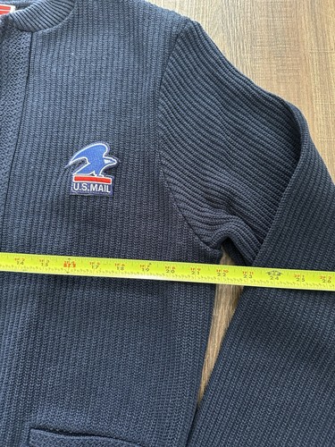Vintage USPS US Mail Navy Zip Cardigan Pullover Gr. L Post Office Neu - Bild 9 von 12