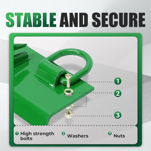 2PCS Bolt on Grab Hooks D Rings For John Deere Compact Tractor 1025R 2032R 3320 - Picture 6 of 21