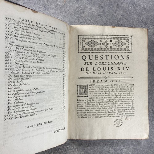 RODIER. QUESTIONS SUR L'ORDONNANCE DE LOUIS XIV, DU MOIS D'AVRIL 1667. 1777. - Picture 7 of 24