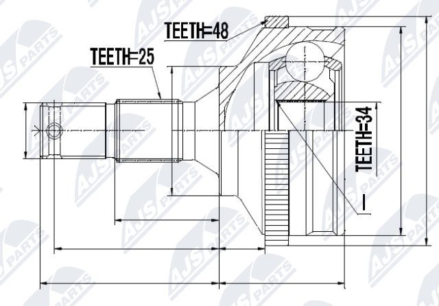 N.T.Y. NPZ-PE-027.NTY Joint Kit, drive shaft for PEUGEOT - Image 9