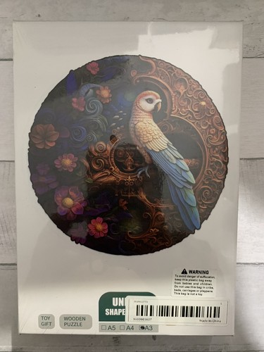 Parrot Wooden animal puzzles for adult kid Beautiful Gift Package, family game - Picture 6 of 6
