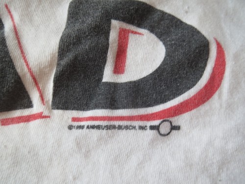 Mens Vintage 90s Budweiser Frog Your Pad Or Mine Parody Promo T-shirt XL White - Picture 2 of 8