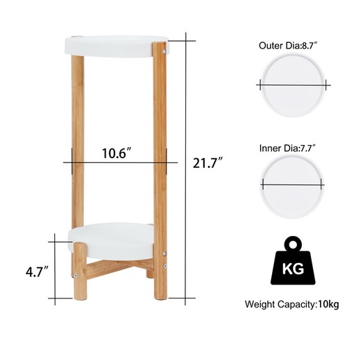 Plant Stand Wood Multiple Potted Shelf Garden Plant Holder Rack for Small Large - Picture 106 of 194